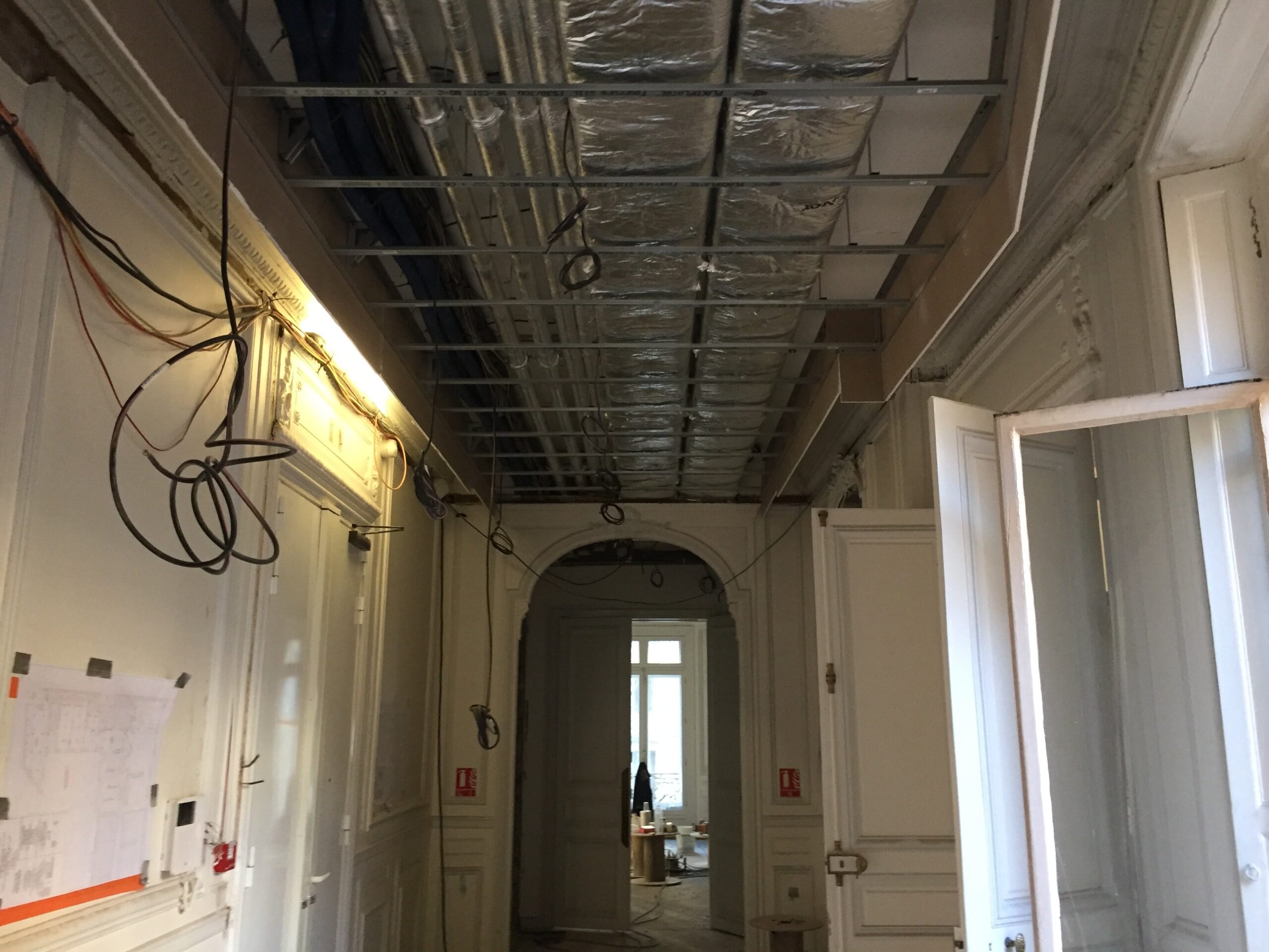 Transformation logements en bureaux - Bd Haussmann Paris - Cabinet Lebrun - Pendant- LVBTP